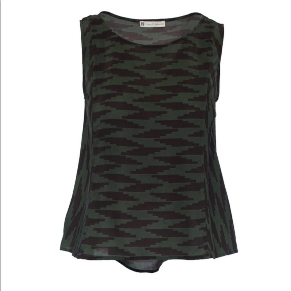 House Of Harlow 1960 Houndstooth Blouse Sleeveless